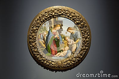 Adoration of the child by Fra Bartolommeo Editorial Stock Photo